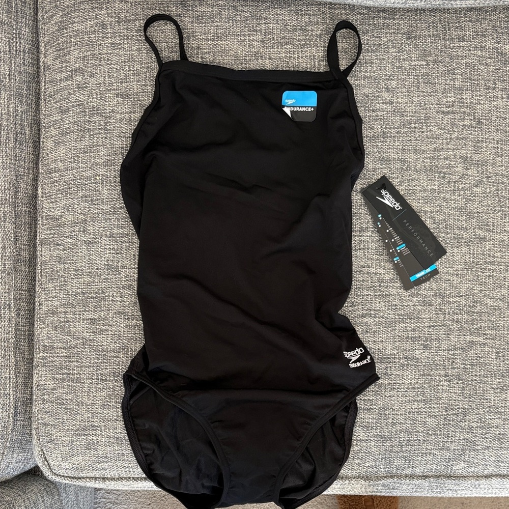 Speedo Womens Tech Training III Black Swimsuit Size 10/36